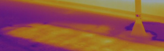 Infrared view of a roof top